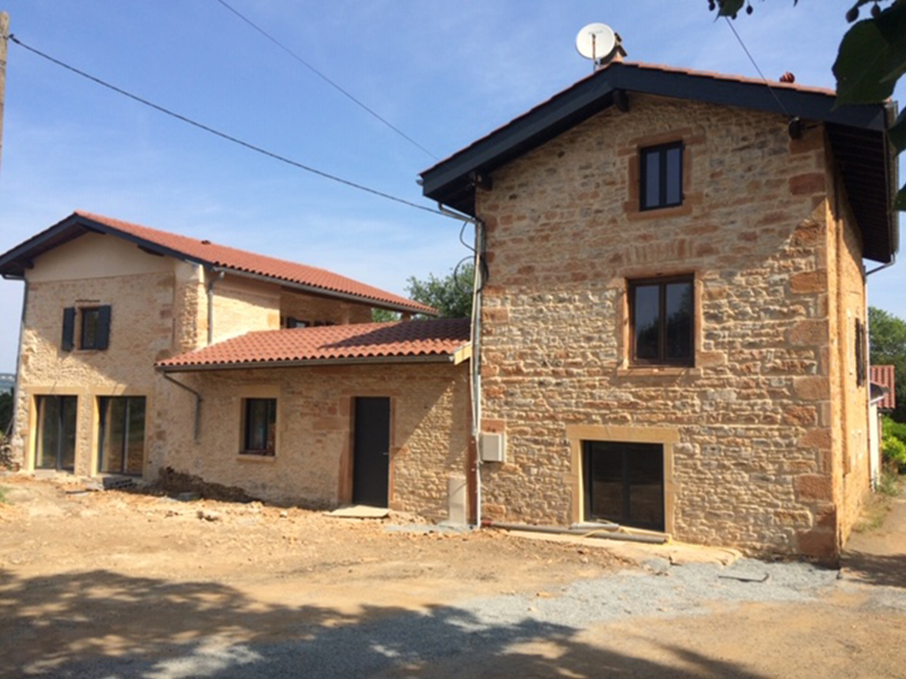 Maison beaujolaise après rénovation